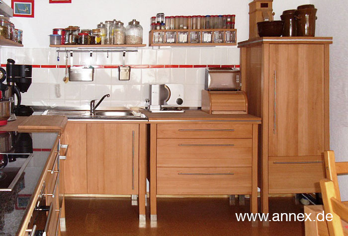 annex moderne Holzküche Buche Hildesheim