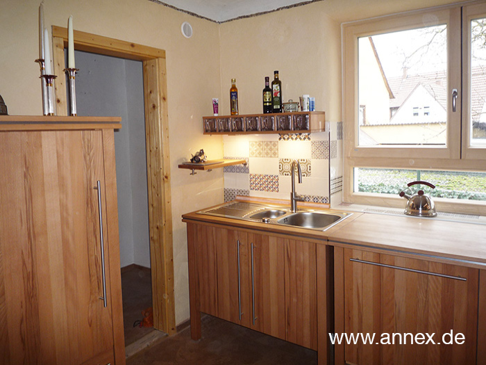 annex Holzküche aus Kernbuche