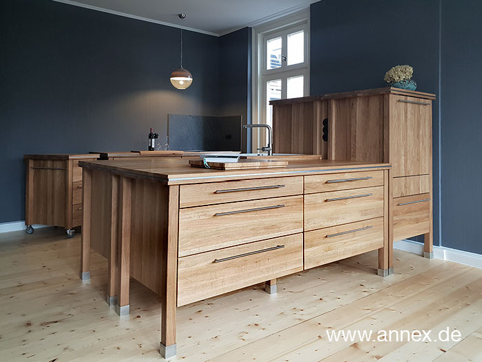annex modulare Massivholzküche Eiche Berlin