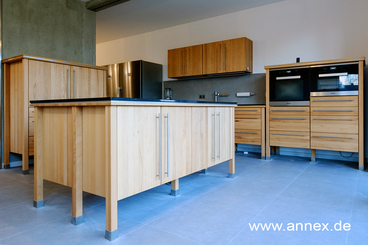 annex Holzküche Kochinsel Granitküche
